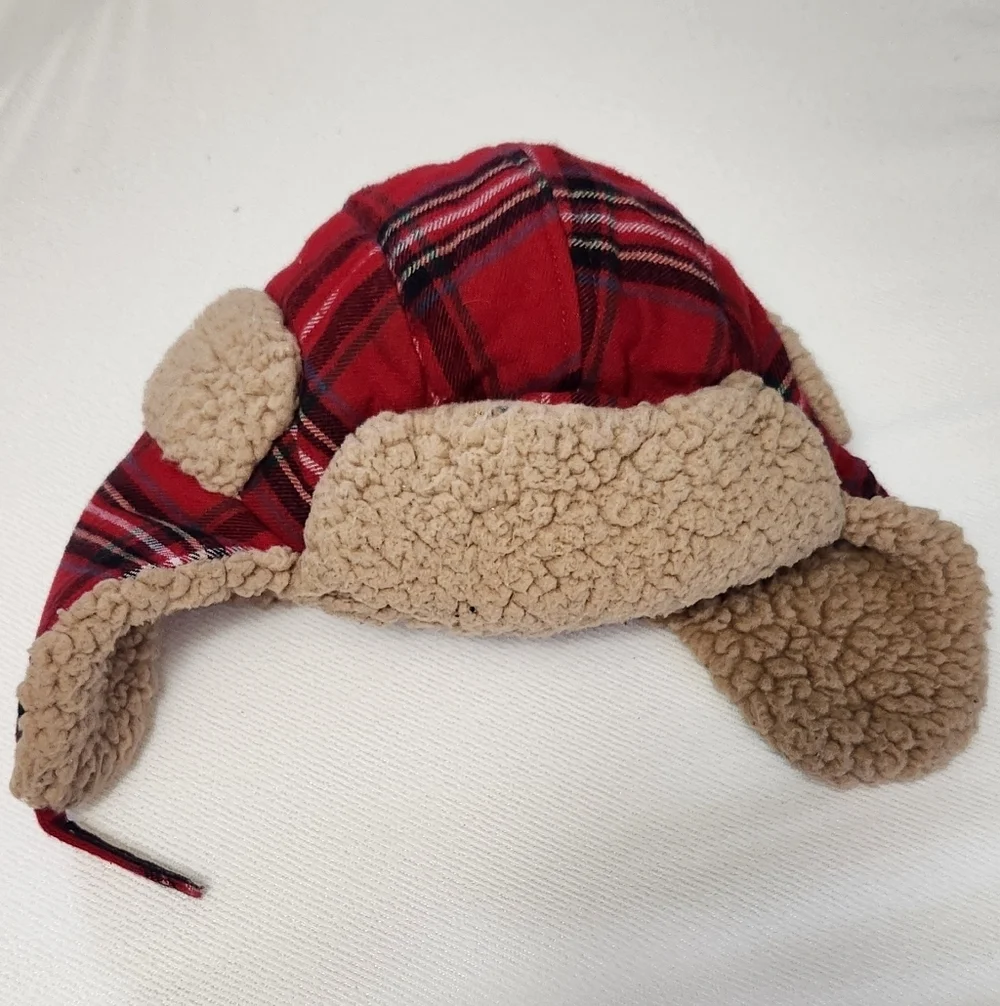 Carter's Red Plaid Trapper Hat